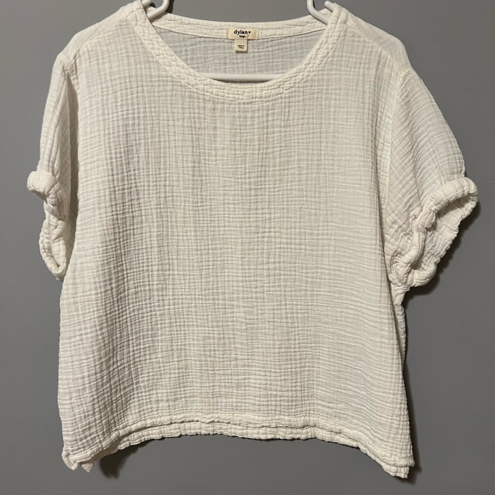 Dylan white short sleeve shirt